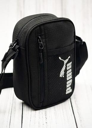 Черная сумка puma через плечо компактная барсетка