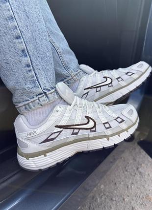 Кроссовки nike p-6000 white/bordo