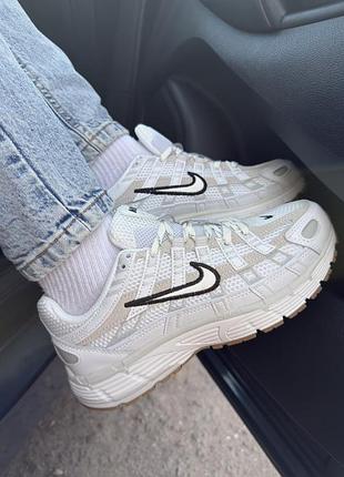 Кроссовки nike p-6000 white/beige