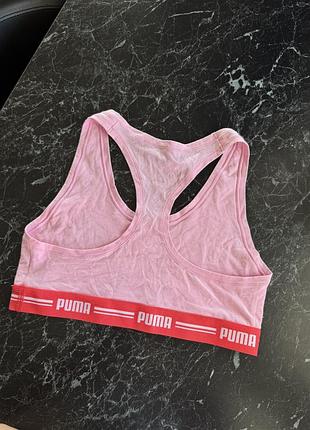 Хлопковый топ puma размер s розовый