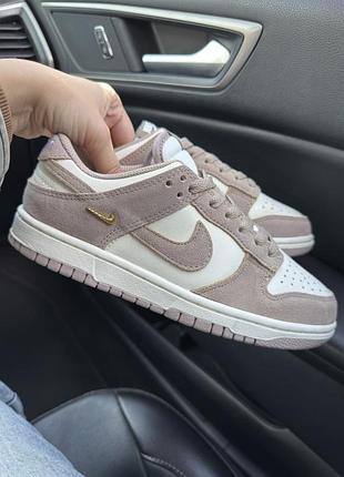 Кросівки nike dunk low sail beige