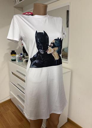 Біла сукня футболка dc comics бетмен batman