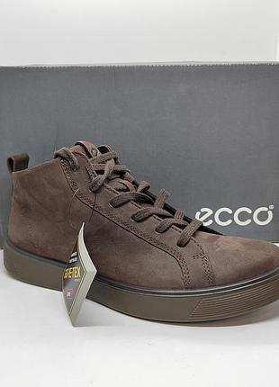 Кожаные ботинки кеды ecco gore tex оригинал
