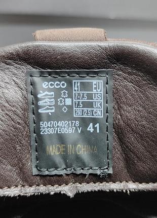 Кожаные ботинки кеды ecco gore tex оригинал 6