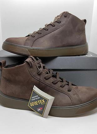 Кожаные ботинки кеды ecco gore tex оригинал 3