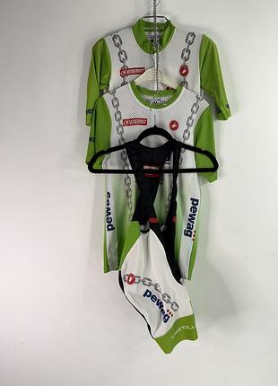 Castelli pewag racing team jersey/shirt/bib shorts ciclyng suit xs size