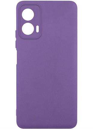 Чехол tpu getman liquid silk full camera для motorola moto g24 фиолетовый / amethyst