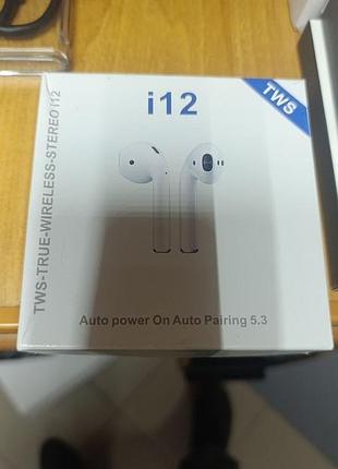 Бездротові навушники tws i12 bluetooth 5.3