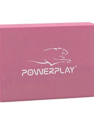 Блок для йоги powerplay 4006 yoga brick рожевий