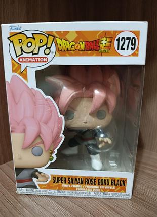 Фигурка funko pop! dragon ball super super saiyan rose goku black exclusive 9 см