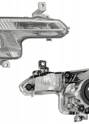 Противотуманная фара peugeot 508 2011-2014, без ламп, с функцией drl, передняя правая, depo, 550-2016r-ue