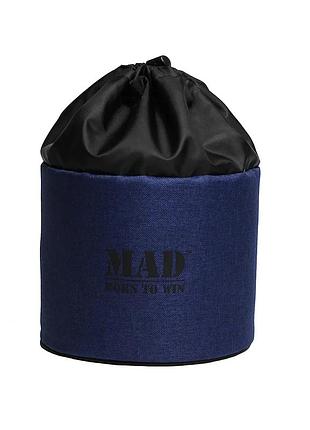 Круглая косметичка mad makeup box. мужская синяя косметичка спортивная. женская косметичка дорожная большая