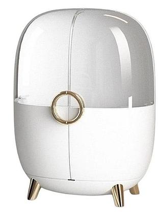 Шкатулка - органайзер для косметики с ручкой 757w-31 белая 25×34×16см