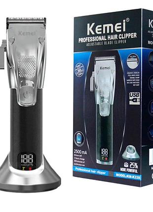 Профессиональная машинка для стрижки kemei km-k33s, 8 вт, turbo-режим, 300 мин работы