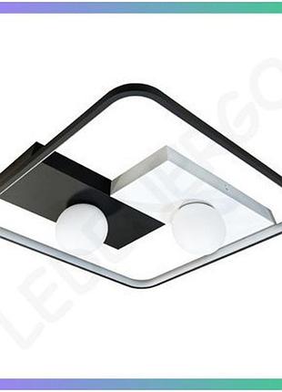 Led світильник picasso-s violux 85w квадрат біло-чорний з пультом керування для приміщень 3000-5000k