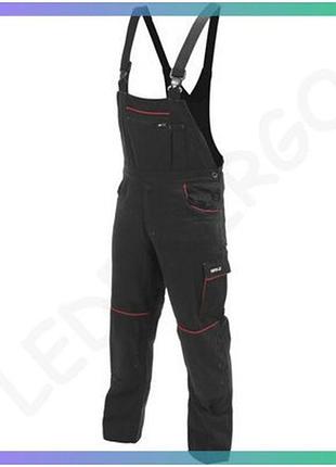 Комбинезон рабочий yato comfy xxl черно-красный 9 карманов 100% хлопок спецодежды для профессионалов