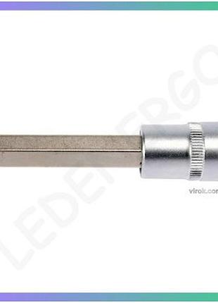 Головка торцевая yato 1/2 hex m12 удлиненная 100мм для гаечных соединений ремонтный инструмент