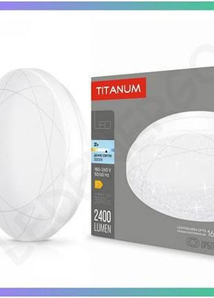 Led світильник настінно-стельовий titanum 32w 5000k для освітлення житлових приміщень орбіта