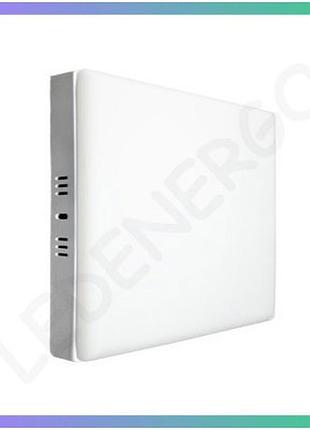Світильник led flat violux квадрат 18w 5000k матовий білий для кухні коридорів освітлення