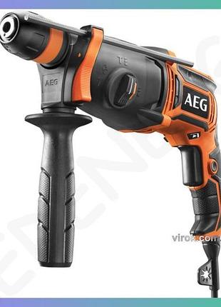 Перфоратор aeg сетевой 800вт 2.4дж 4500уд/мин для ударного сверления со сменной цангой