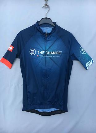 Велофутболка santini синя xl велоджерсі