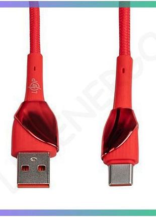 Кабель usb 3.0 до usb type-c 30w швидка зарядка 1м червоний для смартфонів планшетів