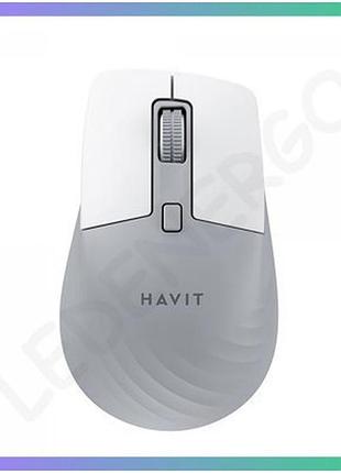 Бездротова миша дворежимна havit ms58wb сірий 2.4ghz bluetooth для комп'ютера безшумна миша