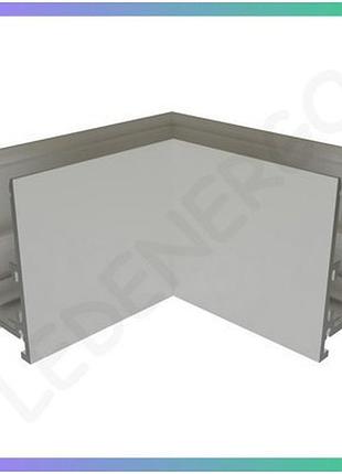 З'єднувач кутовий для магнітного накладного шинопровода oledim ol401 48v білий для освітлення