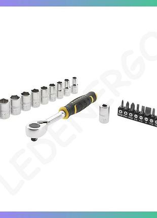 Набор головок и бит stanley 1/4 22 шт комплект инструментов для ремонта и монтажа
