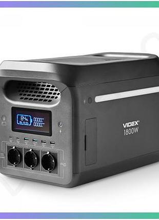 Портативна зарядна станція videx oasis 1800w 1229wh резервне джерело живлення для дому та подорожей