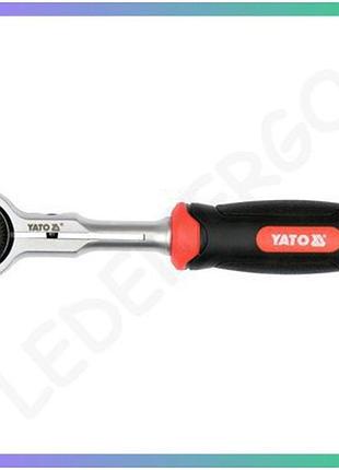 Трещотка-вороток yato 3/8" 195 мм реверсивная ключ-гайка для ремонта механизмов