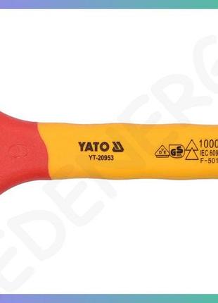 Ключ ріжковий yato м9 мм vde до 1000v електромонтажний ріжковий ключ для електриків