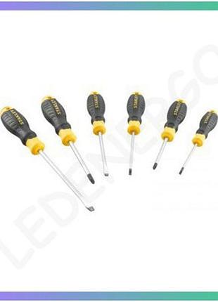 Набор отверток stanley cushion grip 4 шт профессиональные отвертки с мягкими ручками для ремонта