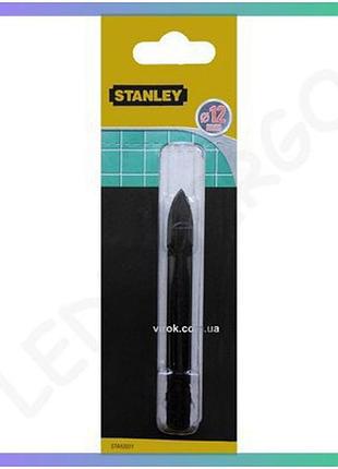 Сверло по керамике и стеклу stanley 12мм пикообразно для дреливания керамики и стекла
