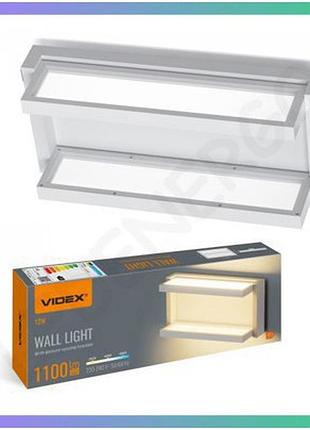 Led світильник настінний videx wl01 12w з сенсором 2800k 4000k 6000k для освітлення приміщень