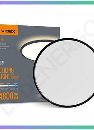 Led світильник з декоративною підсвіткою videx dl5r 44w 3000k-4000k-5000k для загального освітлення чорний