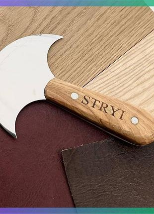 Ніж для шкіри stryi profi шерфувальний 110мм для витончення шкіри інструмент для шкіри