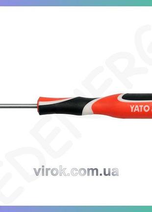 Викрутка плоска yato sl2.4 x 50 мм шліцева для ремонту електроніки точкова викрутка