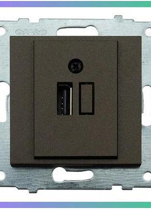 Механізм розетки usb grano мока з адаптером для підключення електроніки