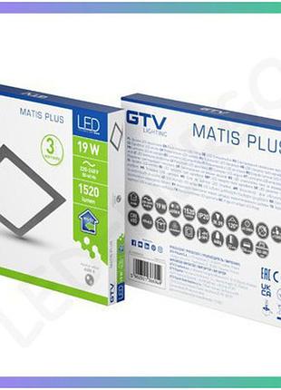 Світильник led gtv matis plus 19w 120° 4000k ip20 врізний чорний для офісів і ресторанів
