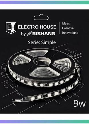 Led стрічка 9вт 12в smd2835 120 діодів 900лм теплий білий 3000k для підсвічування 5м ціна за 1м відвантаження бобінами по 5м