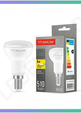 Led лампа titanum r50 6w e14 3000k енергоефективне освітлення для дому тепле світло