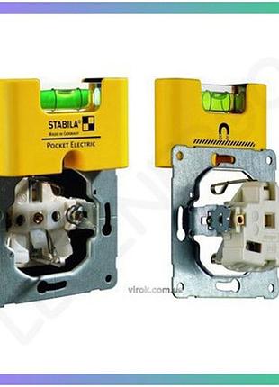 Уровень мини stabila pocket electric магнитный 7х2х4 см для электриков измерительный уровень