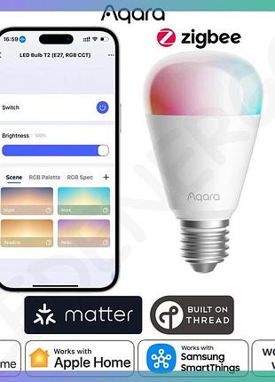 Смарт-лампочка aqara led bulb t2 e27 rgb cct розумна світлодіодна лампа для розумного дому