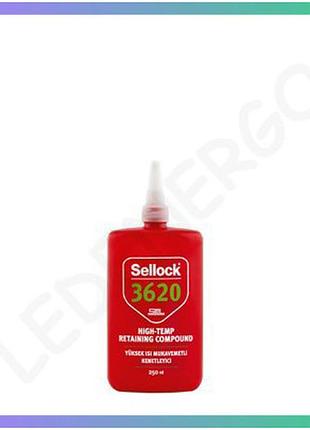 Герметик термостійкий sellock 3620 зелений 50 мл для фіксації підшипників та втулок