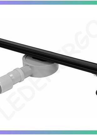 Линейный трап напольный fala slim black 80х3х7 см нержавеющая сталь для душевой кабины сливной канал