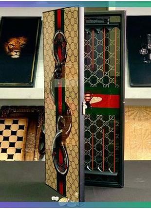 Нарди gucci скляні 61×27×5 см дизайнерські настільна гра для бізнесменів колекціонерів