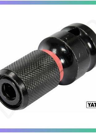 Переходник ударный yato 1/2" на hex 1/4" 50 мм адаптер для ремонта автомобилей и техники