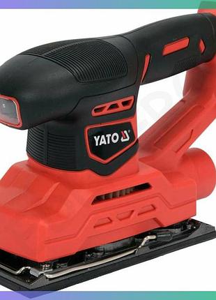 Аккумуляторная вибрационная шлифмашина yato 18в 90х187 мм для шлифования древесины и металла