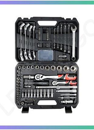 Набор торцевых головок yato 1/4 1/2 с трещоткой 93 шт ключа комбинированные для ремонта автомобилей